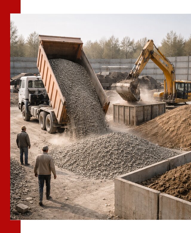 Доставка нерудных материалов с погрузкой и разгрузкой в Тайшете