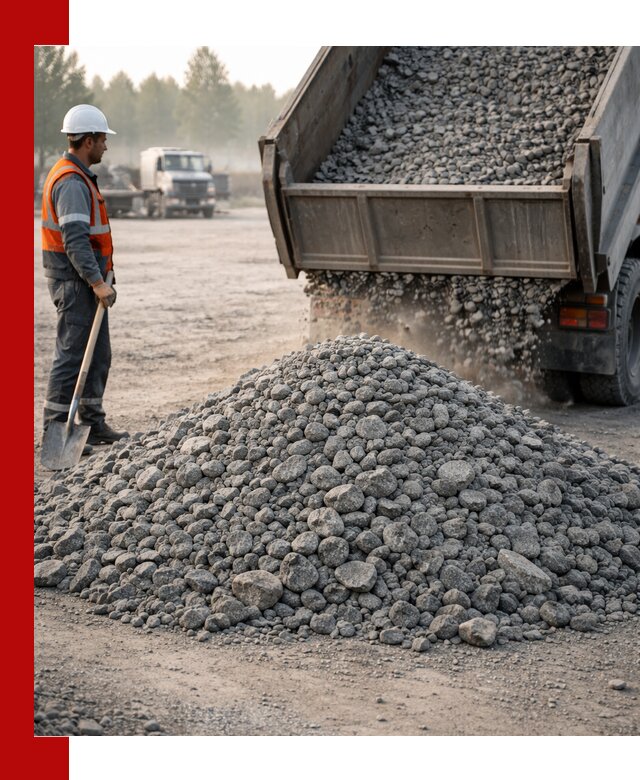 Гранитный щебень фракции 100–201 для строительства в Тайшете