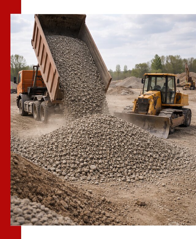 Доставка гравийного щебня фракции 40-70 в Тайшете