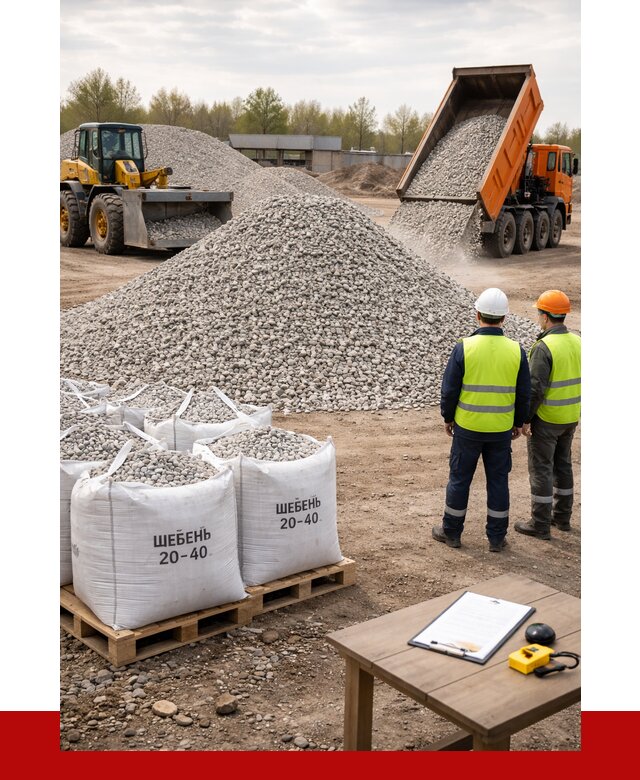 Известняковый щебень 20-40 в Тайшете от 2181 р. ПРОНЕРУДТшт