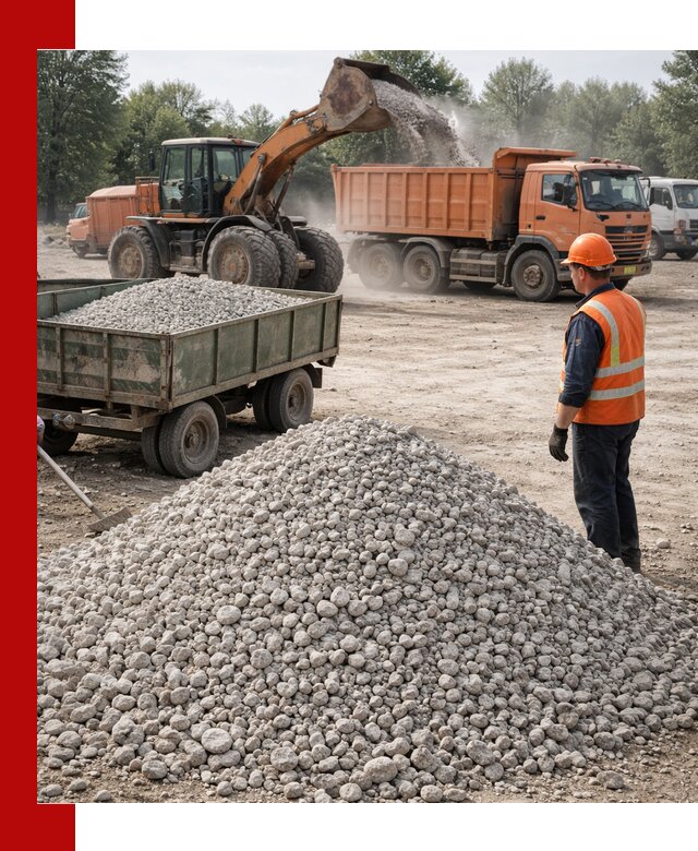 Доставка известнякового щебня фракция 20–40 в Тайшете