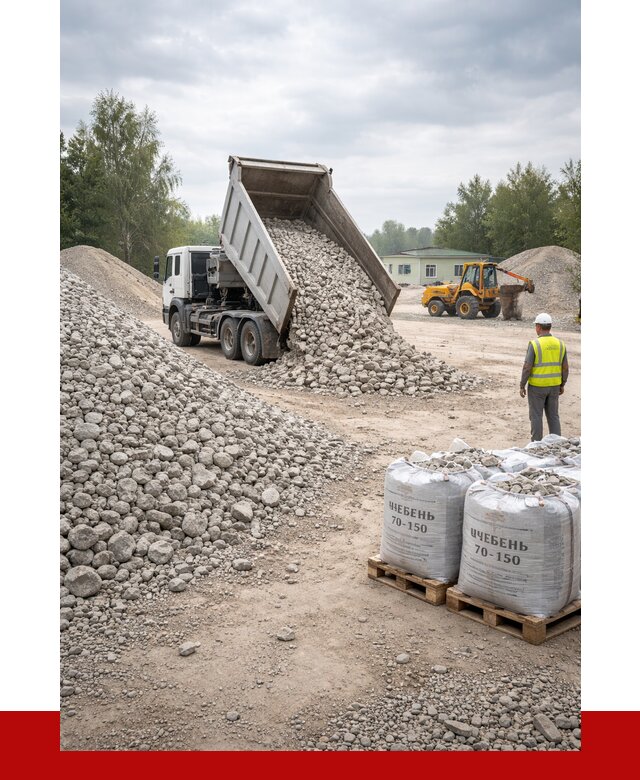 Известняковый щебень фракция 70-150 в Тайшете от 1298 р. | ПРОНЕРУДТшт