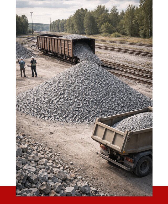 Железнодорожный щебень 20-60 в Тайшете от 1765 р. | ПРОНЕРУДТшт