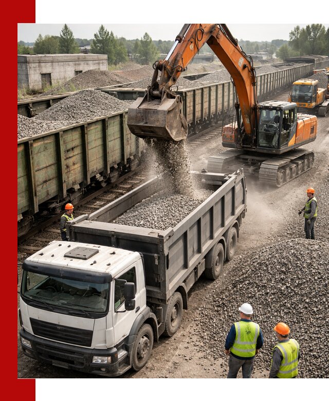 Железнодорожный щебень фракция 25–60 для поставок в Тайшете