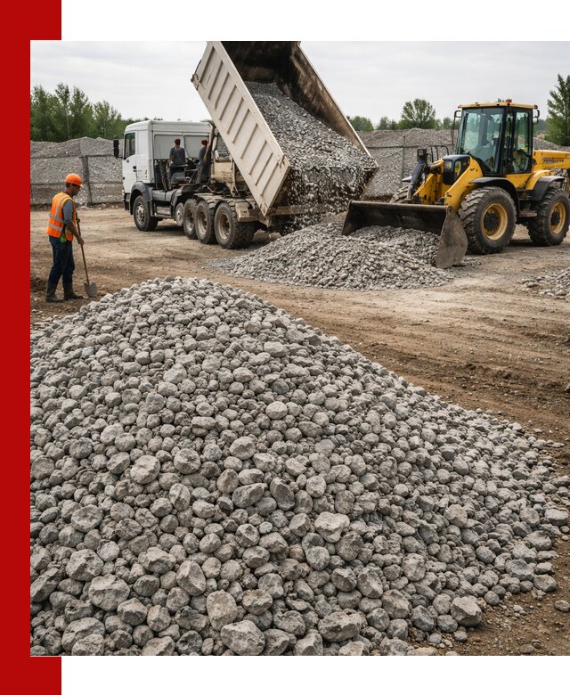 Доставка бетонного щебня фракции 40-70 в Тайшете