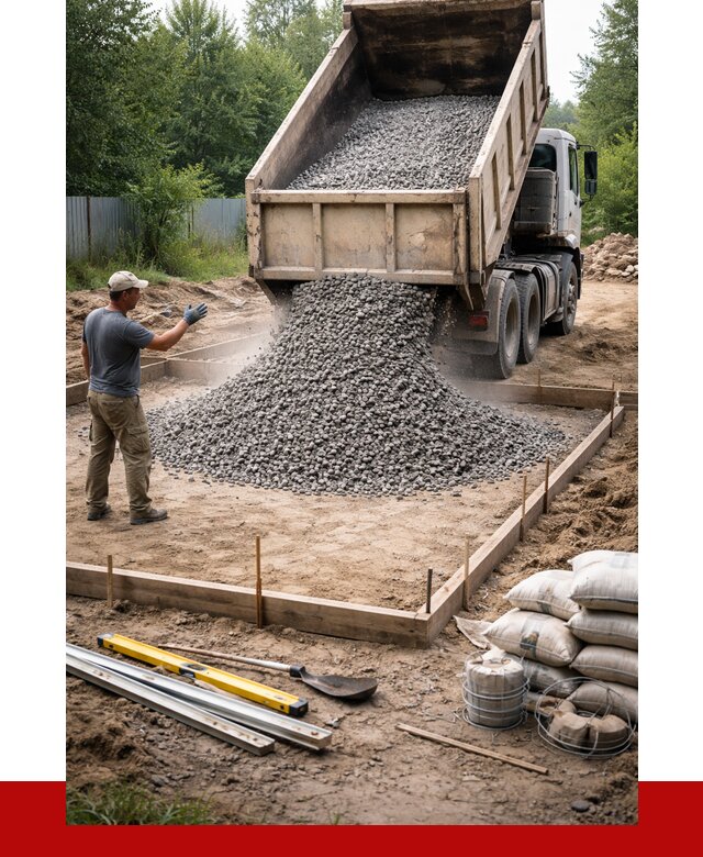 Купить щебень для фундамента в Тайшете от 4673 р. | ПРОНЕРУДТшт