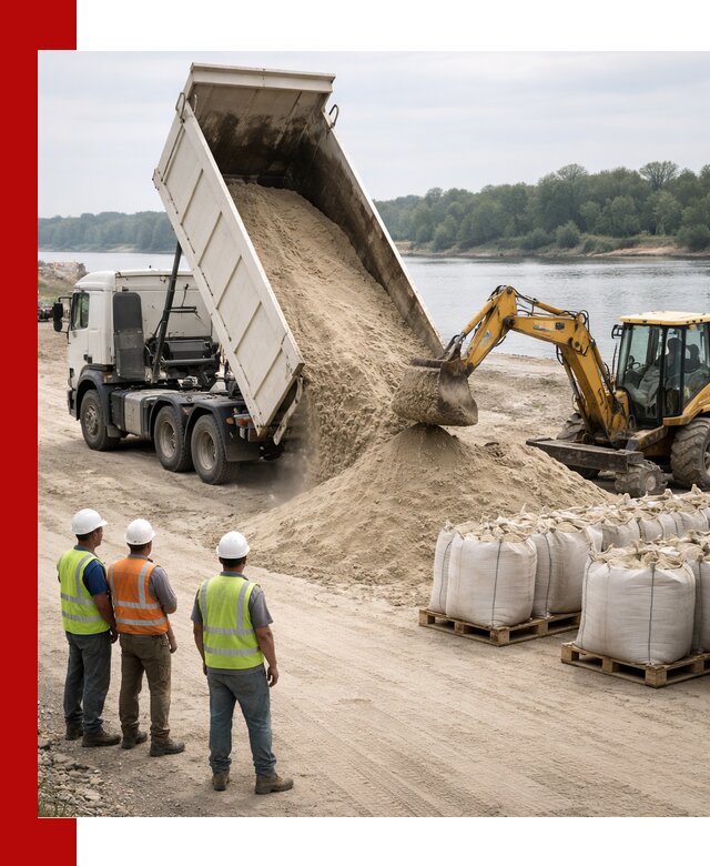 Доставка речного песка в Тайшете самосвалами и погрузкой