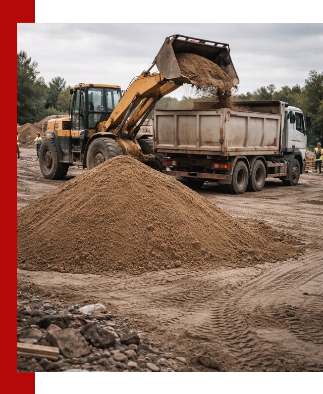 Доставка речного песка навалом в Тайшете быстро и выгодно