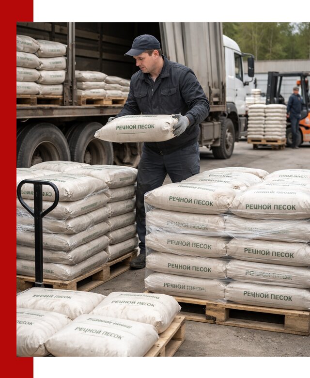 Речной песок в мешках с доставкой в Тайшете