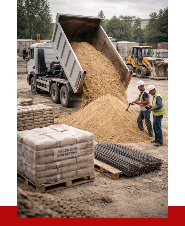 Песок для бетона в Тайшете от 2596 р. с доставкой, ПРОНЕРУДТшт