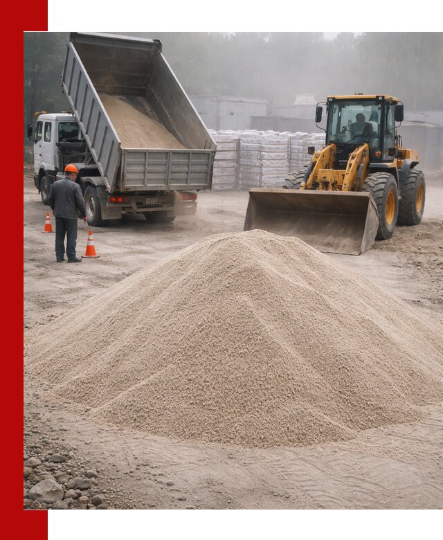 Кварцевый песок фракция 0–8 для стройработ в Тайшете