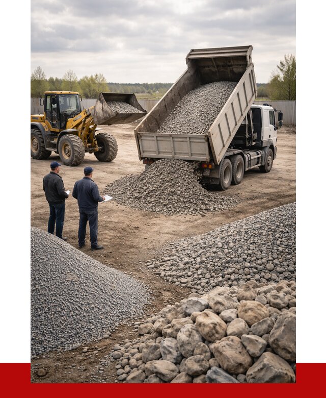 Гравий и камень с доставкой в Тайшете от 4362 р. - ПРОНЕРУДТшт