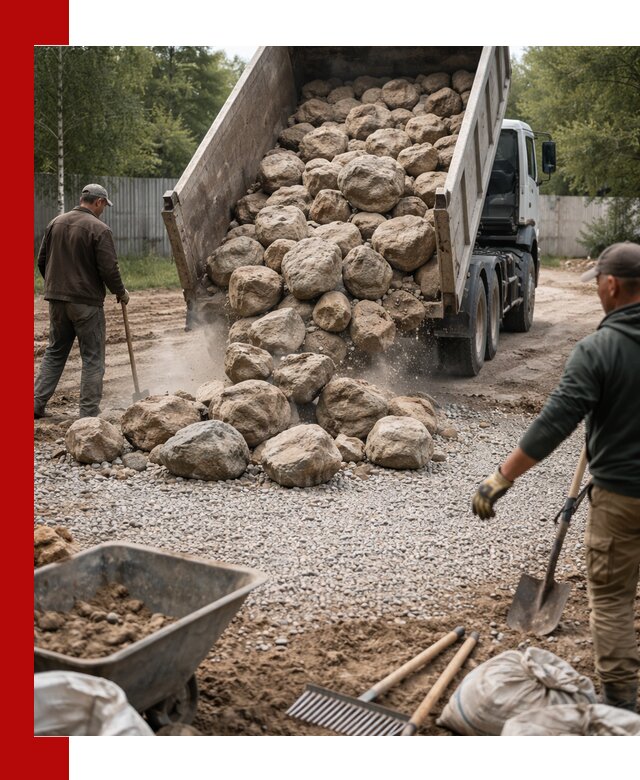 Доставка и укладка булыжника в Тайшете