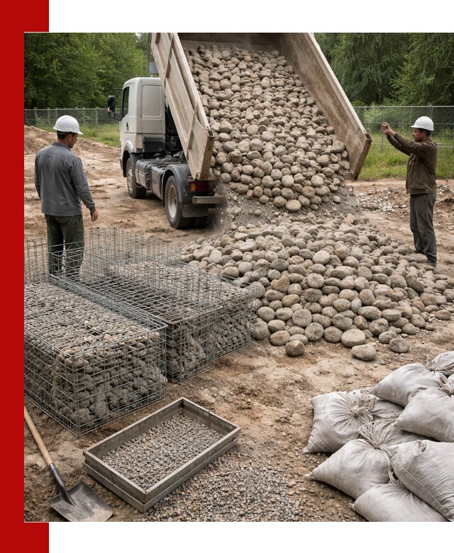 Камень для габионов фракция 70–151 в Тайшете