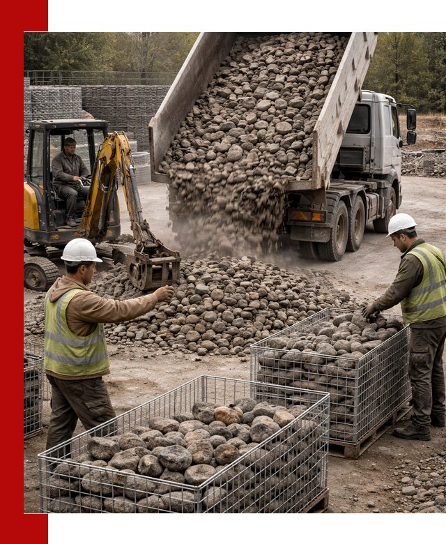 Камень для габионов фракция 100–201 в Тайшете