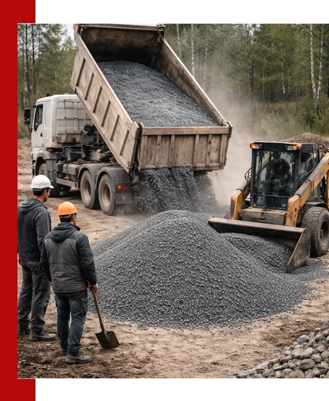 Гранитный отсев 0-5 с доставкой и разгрузкой в Тайшете