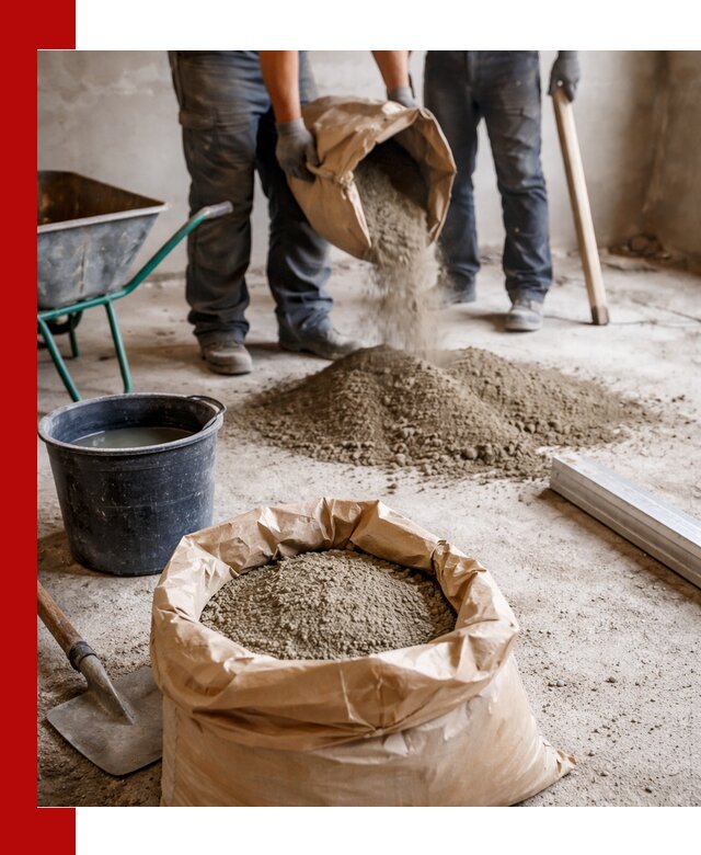 Доставка сухой смеси для стяжки в Тайшете