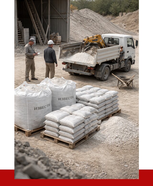 Известь строительная в Тайшете с доставкой от 4362 р. | ПРОНЕРУДТшт