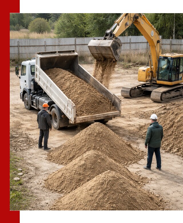 Доставка супеси вагонными и автопартиями в Тайшете