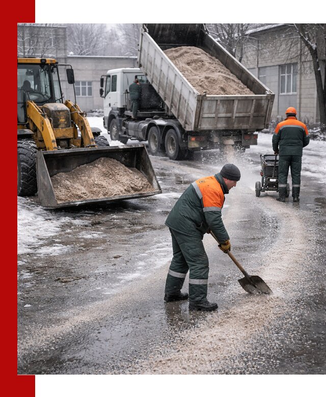 Реагент против гололеда с доставкой и нанесением в Тайшете
