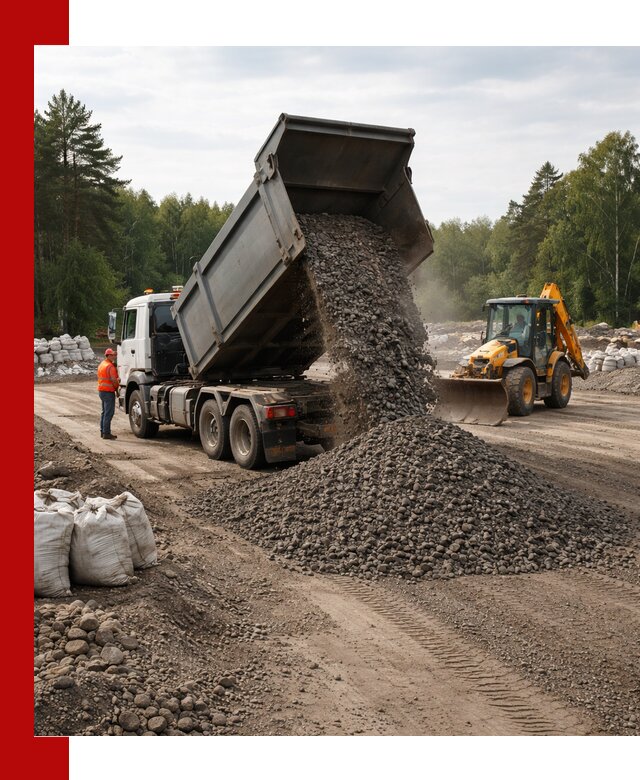 Доставка дробленого асфальта в Тайшете для дорожных работ