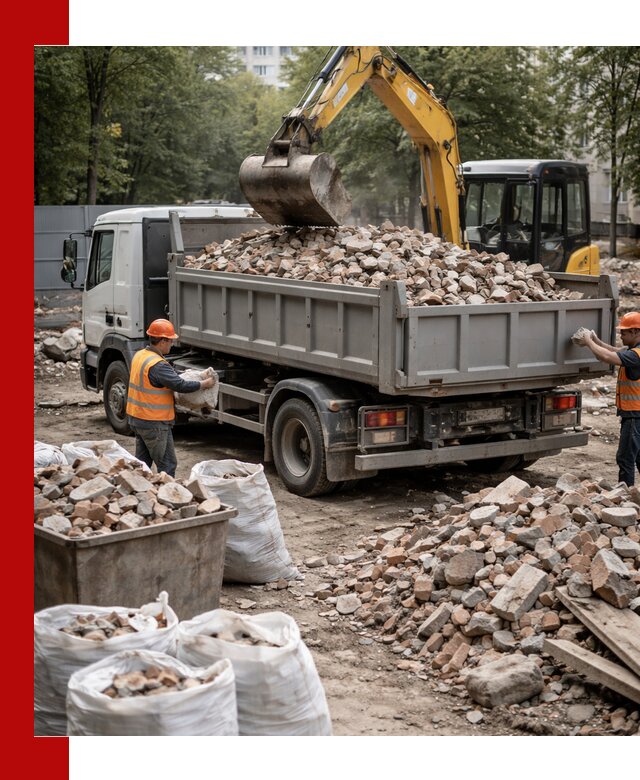 Вывоз строительного мусора в Тайшете с самосвалами и контейнерами