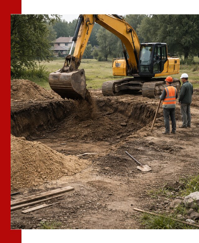 Рытье котлована под фундамент в Тайшете (быстро и недорого)