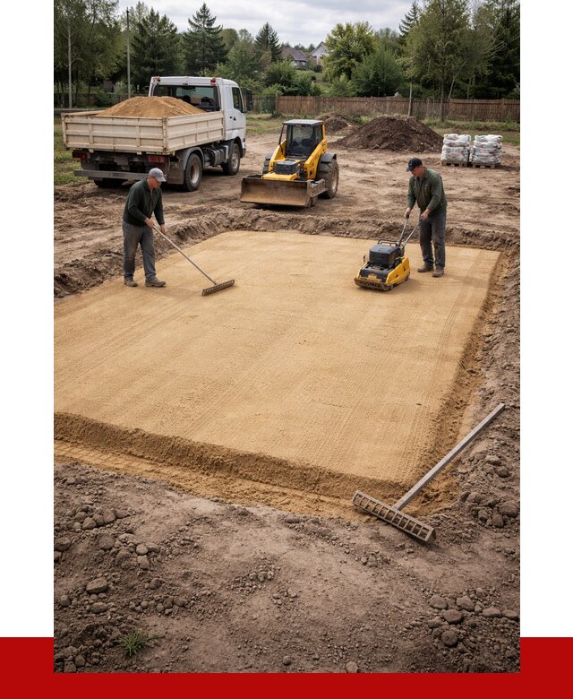 Устройство песчаной подушки в Тайшете от 4673 р. ПРОНЕРУДТшт